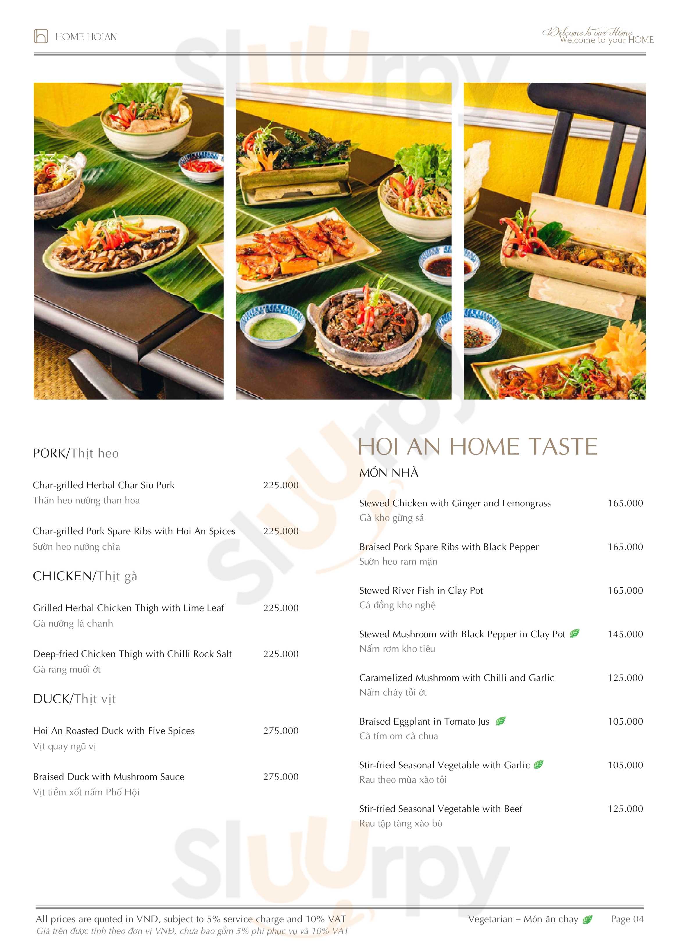 Set menu ăn uống tại HOME Restaurant I Hội An